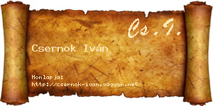 Csernok Iván névjegykártya